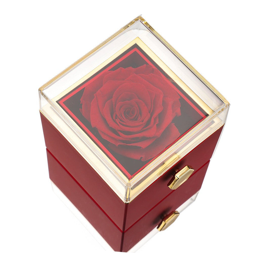 THE MOST BEAUTIFUL ROSE BOX-CUSTOM EYES ENGRAVABLE PROJECTION PHOTO BRACELET