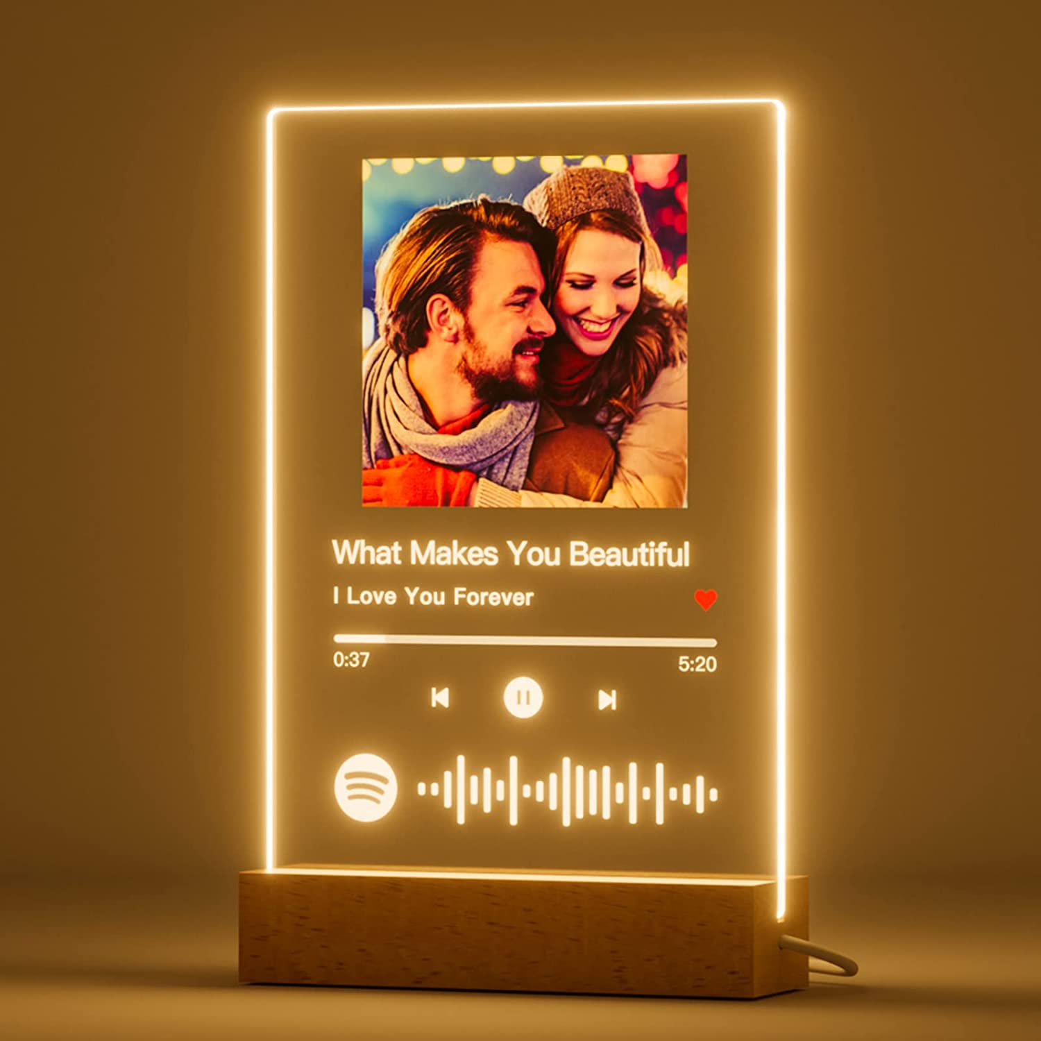 Customizable Spotify Photo Music Plaque Night Light -Best Seller