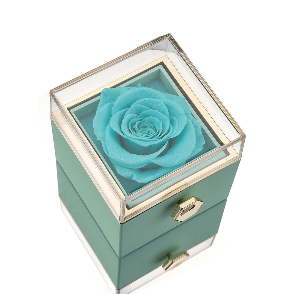 THE MOST BEAUTIFUL ROSE BOX-CUSTOM EYES ENGRAVABLE PROJECTION PHOTO BRACELET