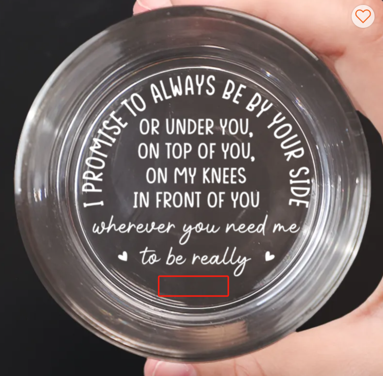 I Promise To Always Be By Your Side - Personalized Engraved Whiskey Glass