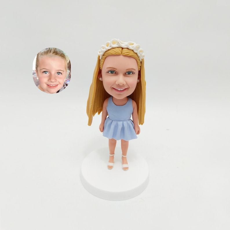 Fully Customizable 1 Kid Custom Bobblehead With Engraved Text