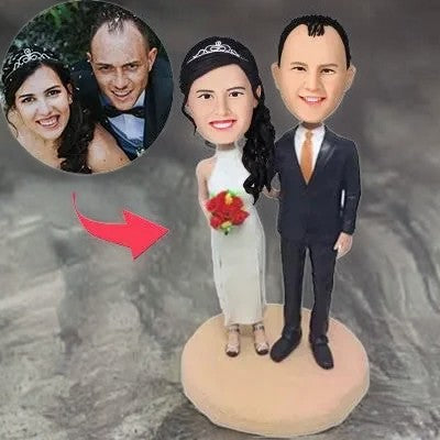 Wedding With Cheongsam Custom Bobblehead With Engraved Text