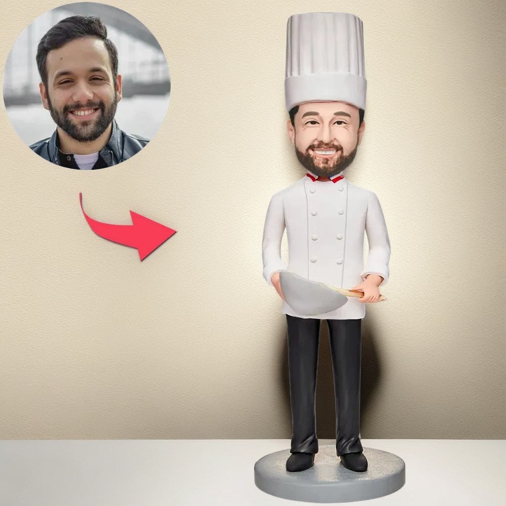 Five Star Chef Custom Bobblehead With Engraved Text