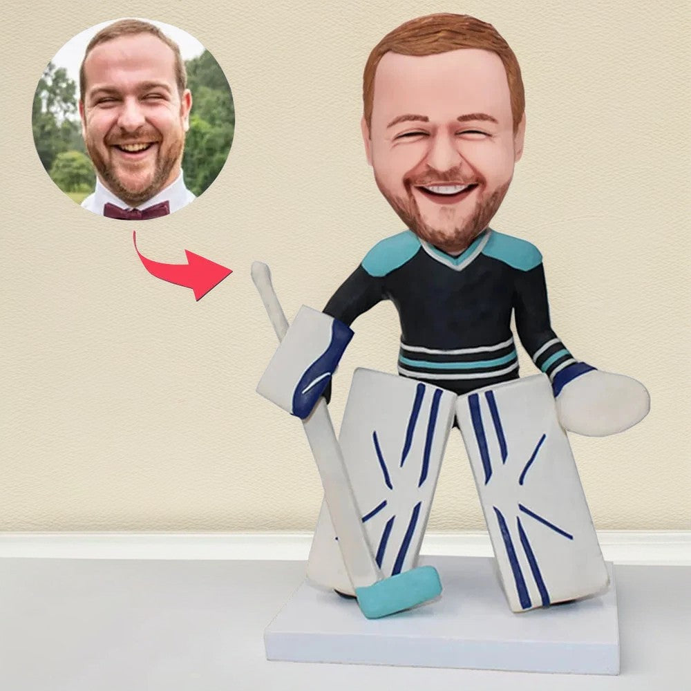 Snowball Tournament Sale Custom Hockey Bobblehead Gift For Hockey Goalie