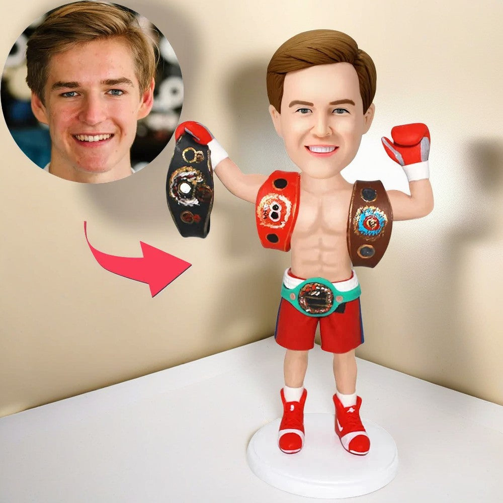 The Boxing King Custom Bobblehead With Engraved Text