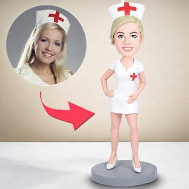 Sexy Nurse Custom Bobblehead With Engraved Text