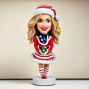 Christmas Series-custom Christmas Girl Custom Bobblehead