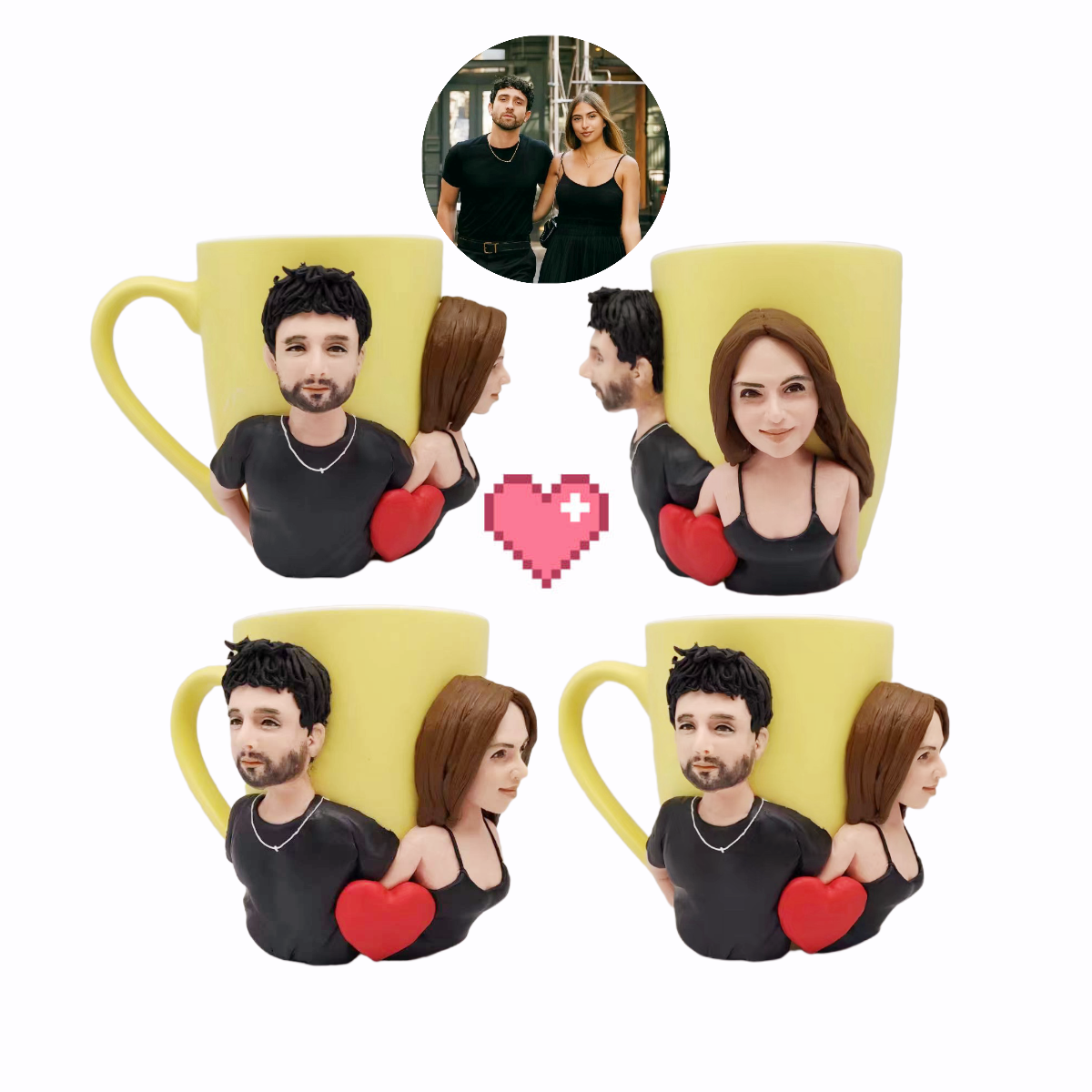 100% customized couple water cup with custom text